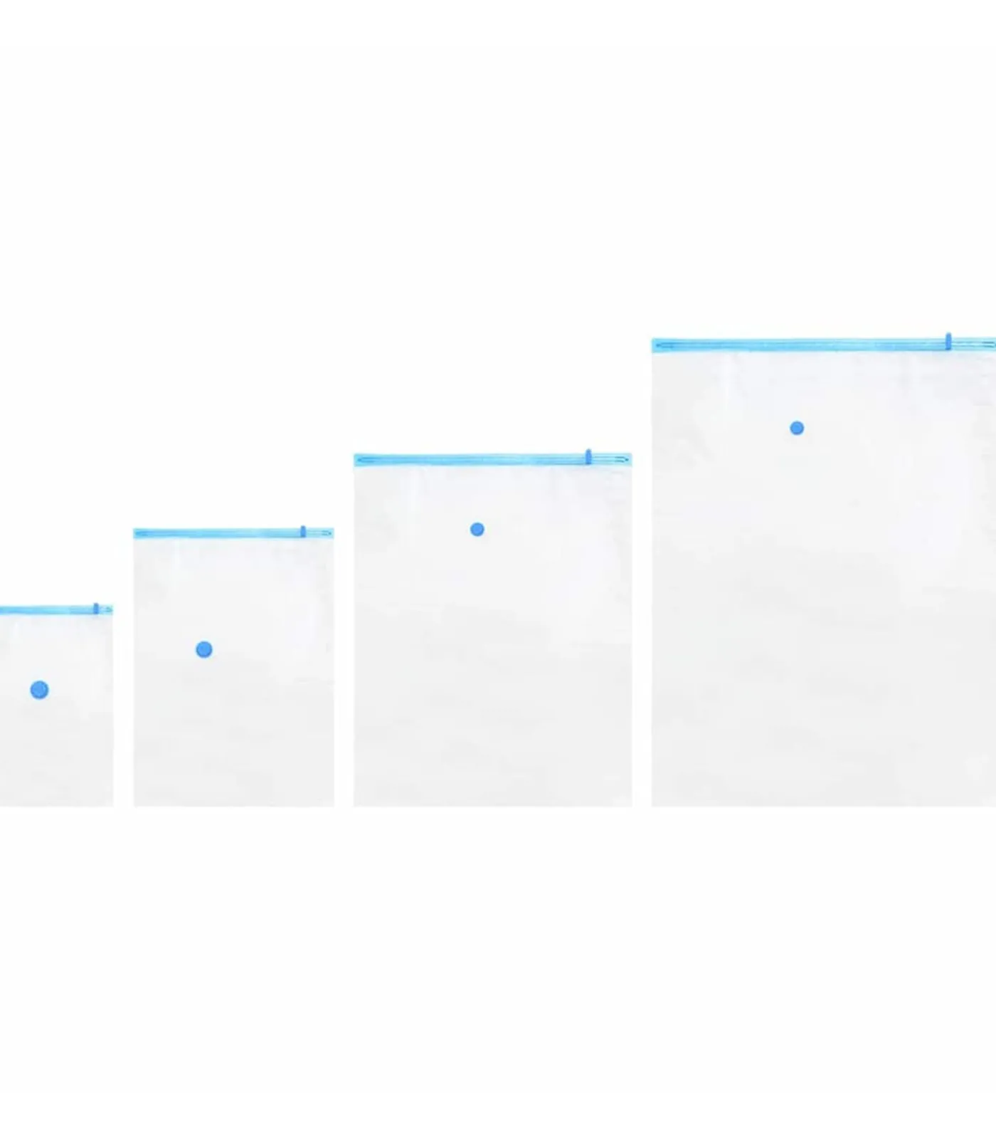 Hot Vacuüm opbergzakken 15 pcs Transparant en blauw 130 x 100 cm Organiseren