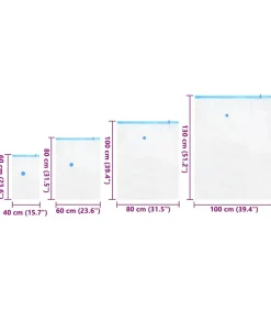 Hot Vacuüm opbergzakken 15 pcs Transparant en blauw 130 x 100 cm Organiseren