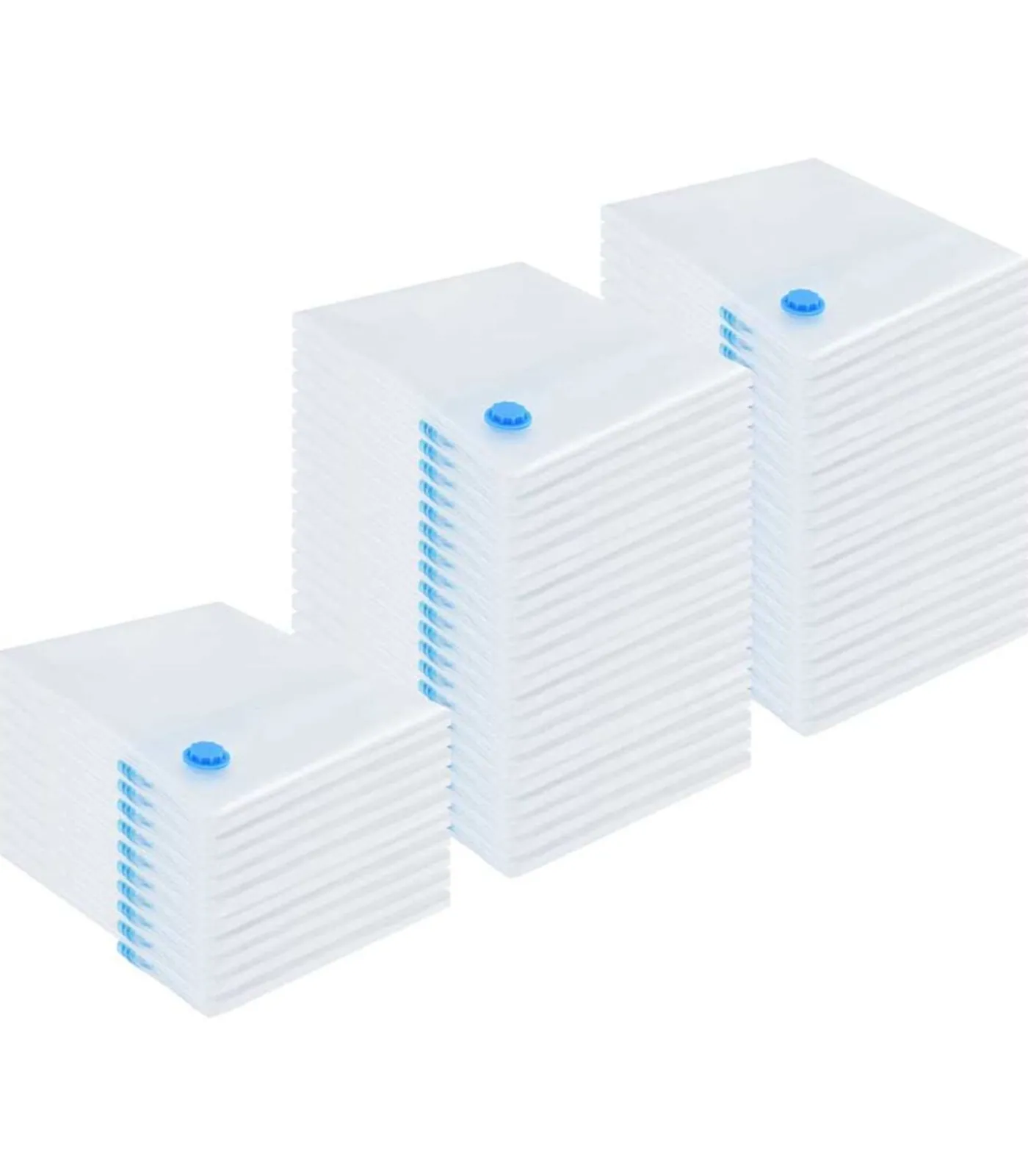 Sale Vacuüm opbergzakken 50 pcs Transparant en blauw 130 x 100 cm Organiseren