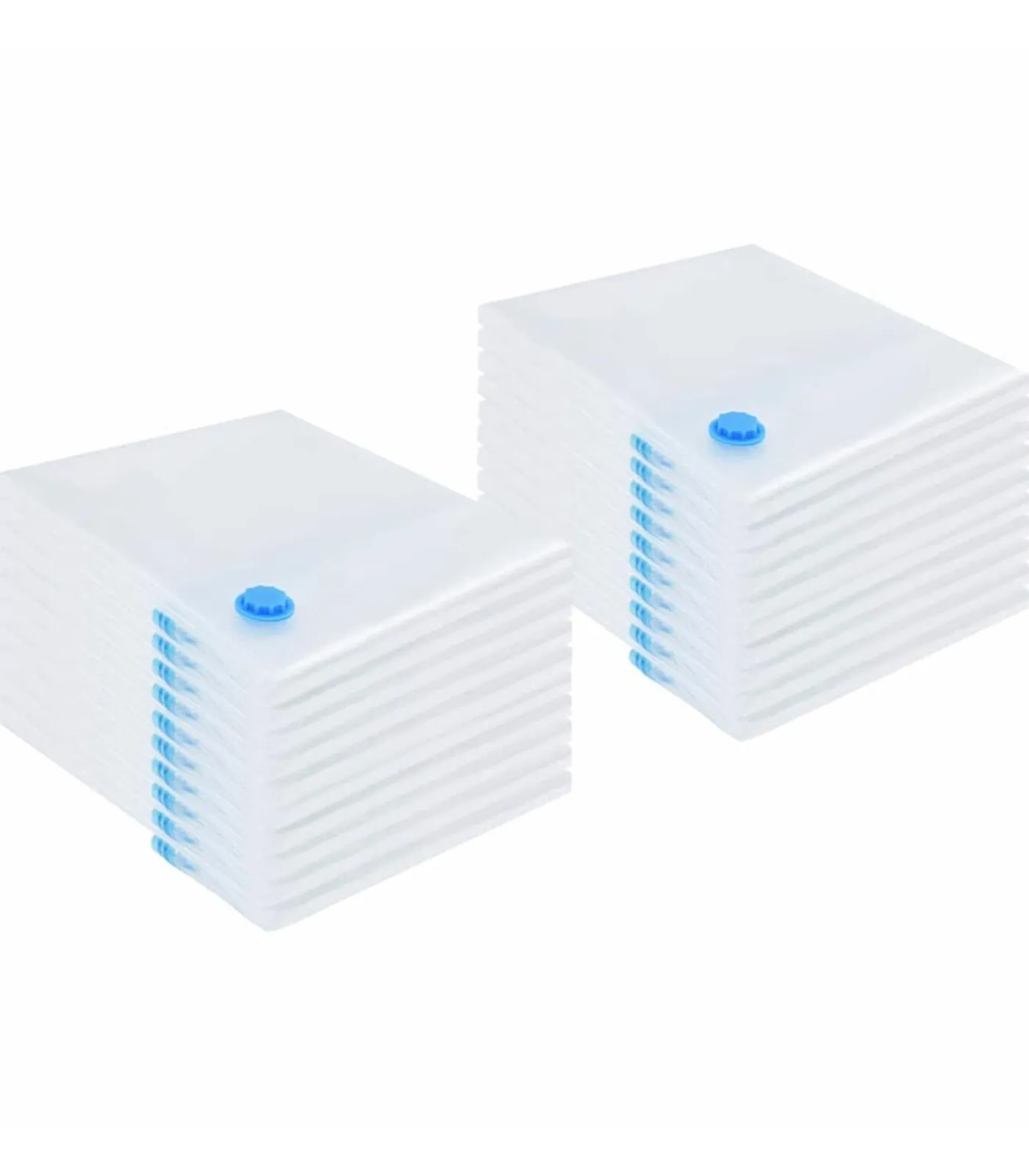 Outlet Vacuüm opbergzakken 20 pcs Transparant en blauw 100 x 80 cm Organiseren