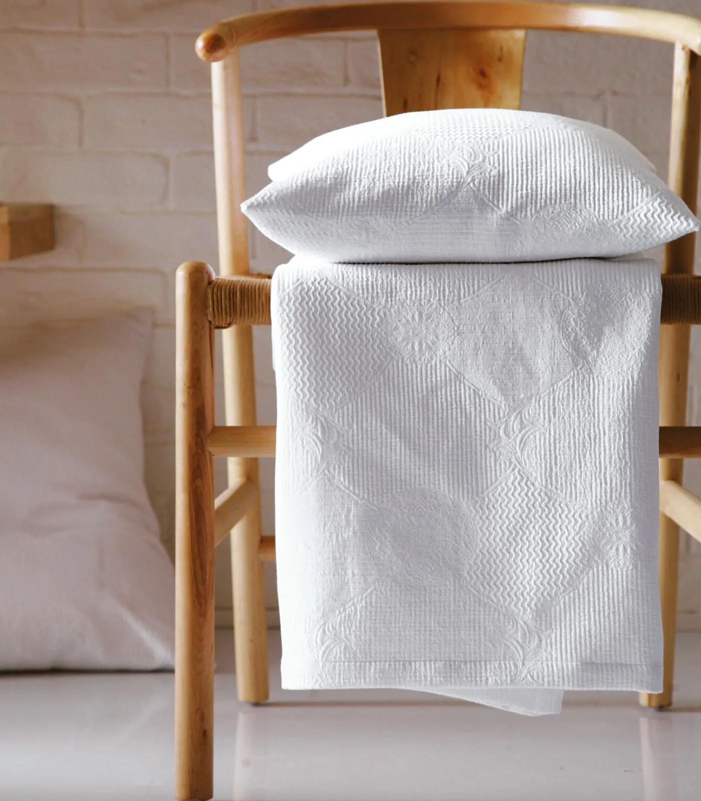 Discount VERONE blanc - Sprei Piqué Bedspreien