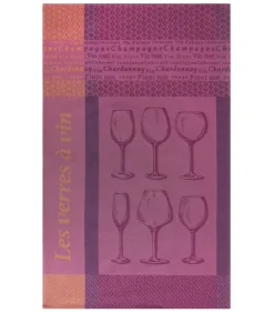 Clearance Verres à vin - Theedoek van katoenen jacquard 50x75cm Keuken- & Tafellinnen