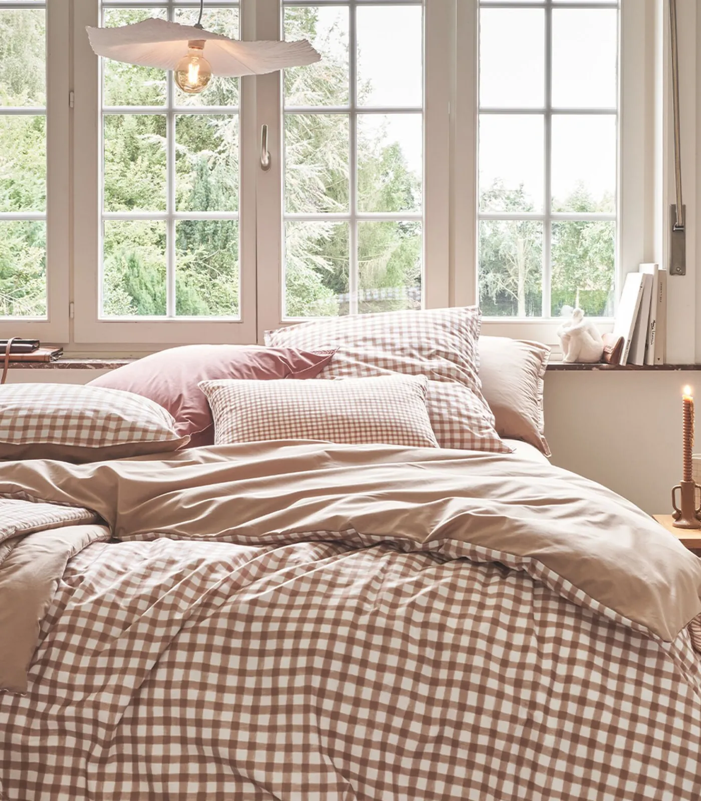 Clearance Vichy - Sprei met print van katoen perkal 130x200 Bedspreien