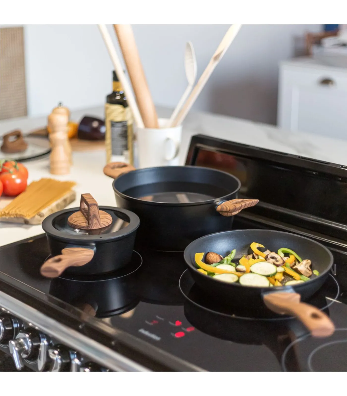 Discount Vijfdelige pannenset Potten & Pannen