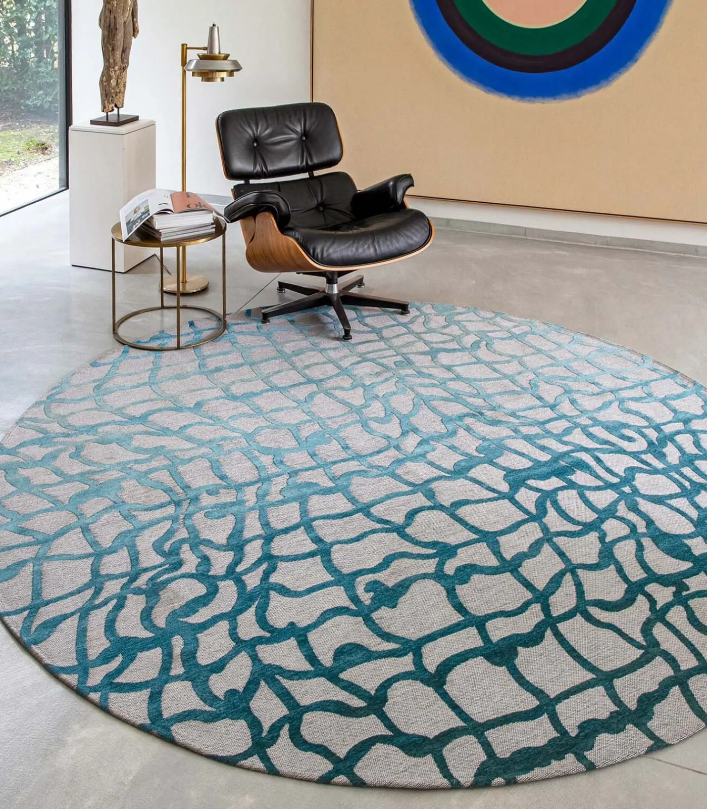 Outlet Vlak geweven woonkamer- en slaapkamerkleed INDIGO Tapijten