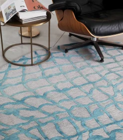 Outlet Vlak geweven woonkamer- en slaapkamerkleed INDIGO Tapijten