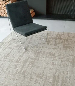 Outlet Vlak geweven woonkamer- en slaapkamerkleed DULL BEIGE Tapijten