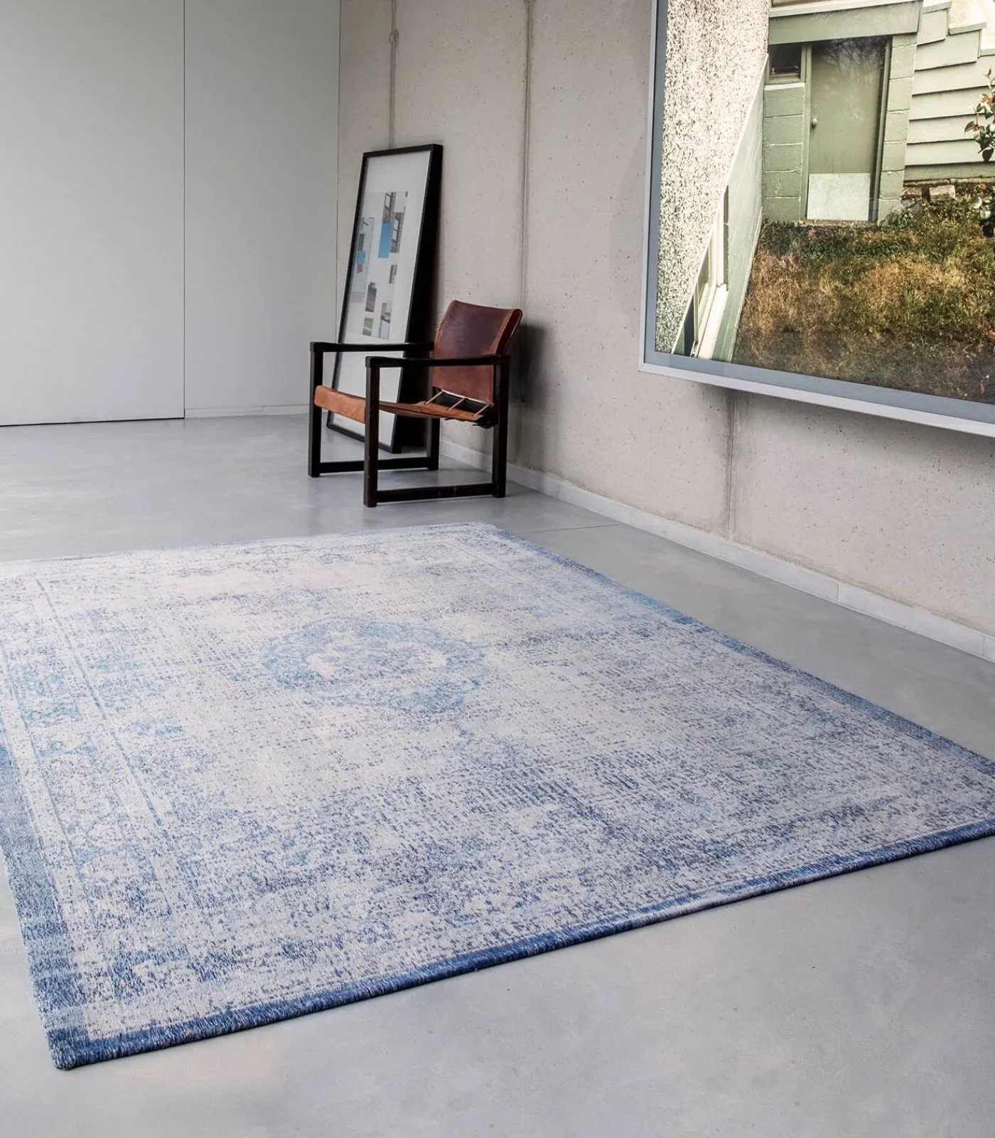 Clearance Vlak geweven woonkamer- en slaapkamerkleed DENIM Tapijten