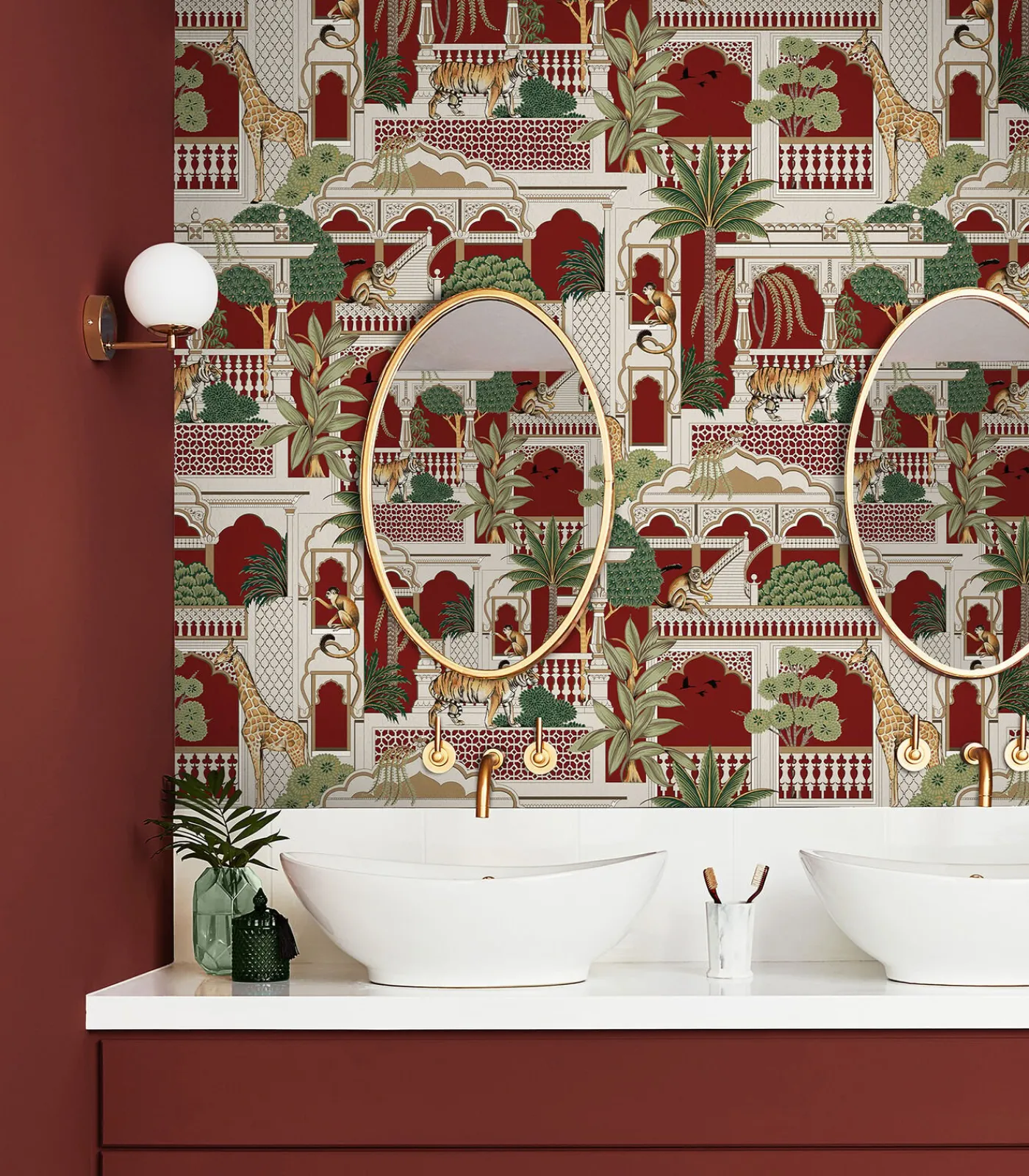 Hot Vliesbehang Animahal Alizarin Wanddecoratie