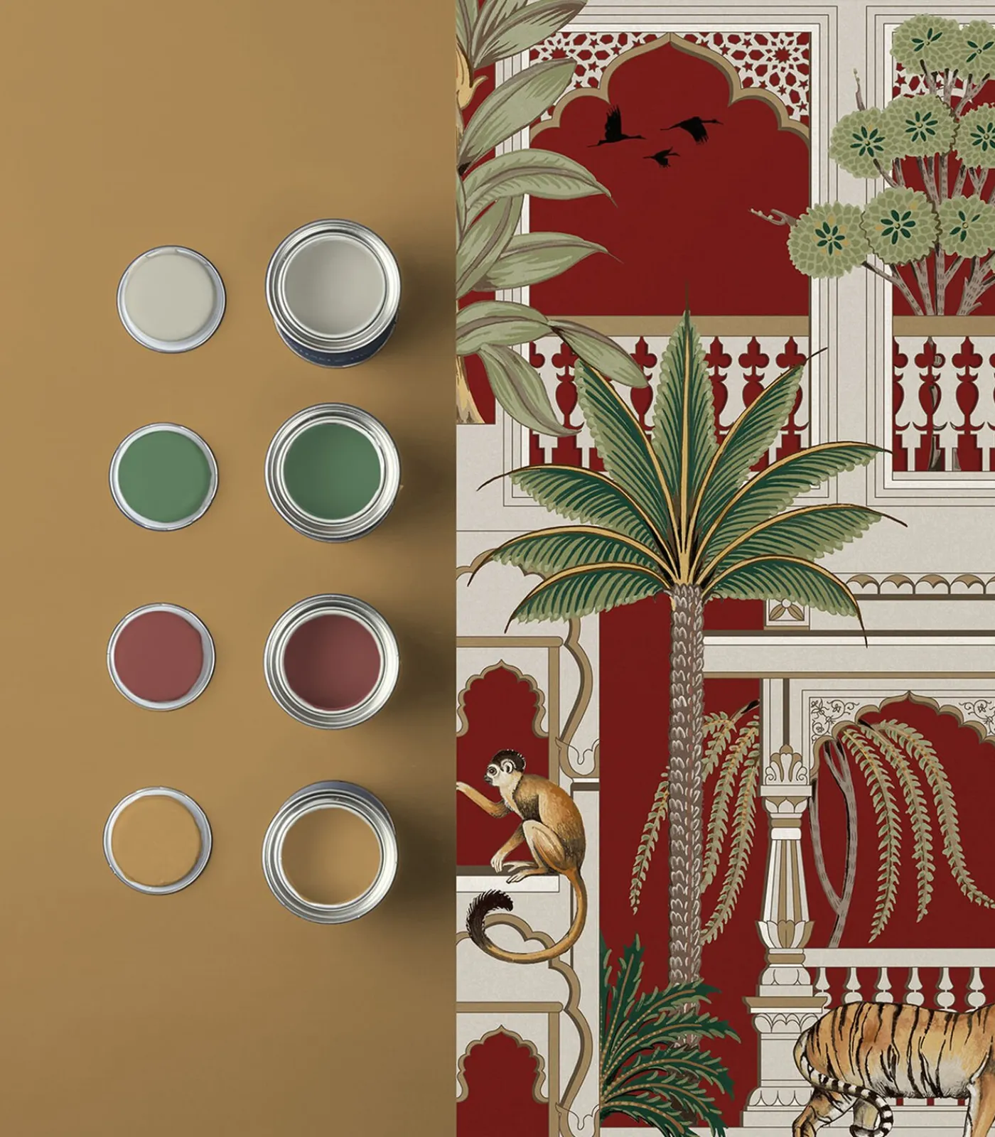 Hot Vliesbehang Animahal Alizarin Wanddecoratie