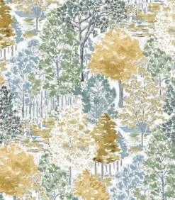 Sale Vliesbehang Bernwood Geel Wanddecoratie