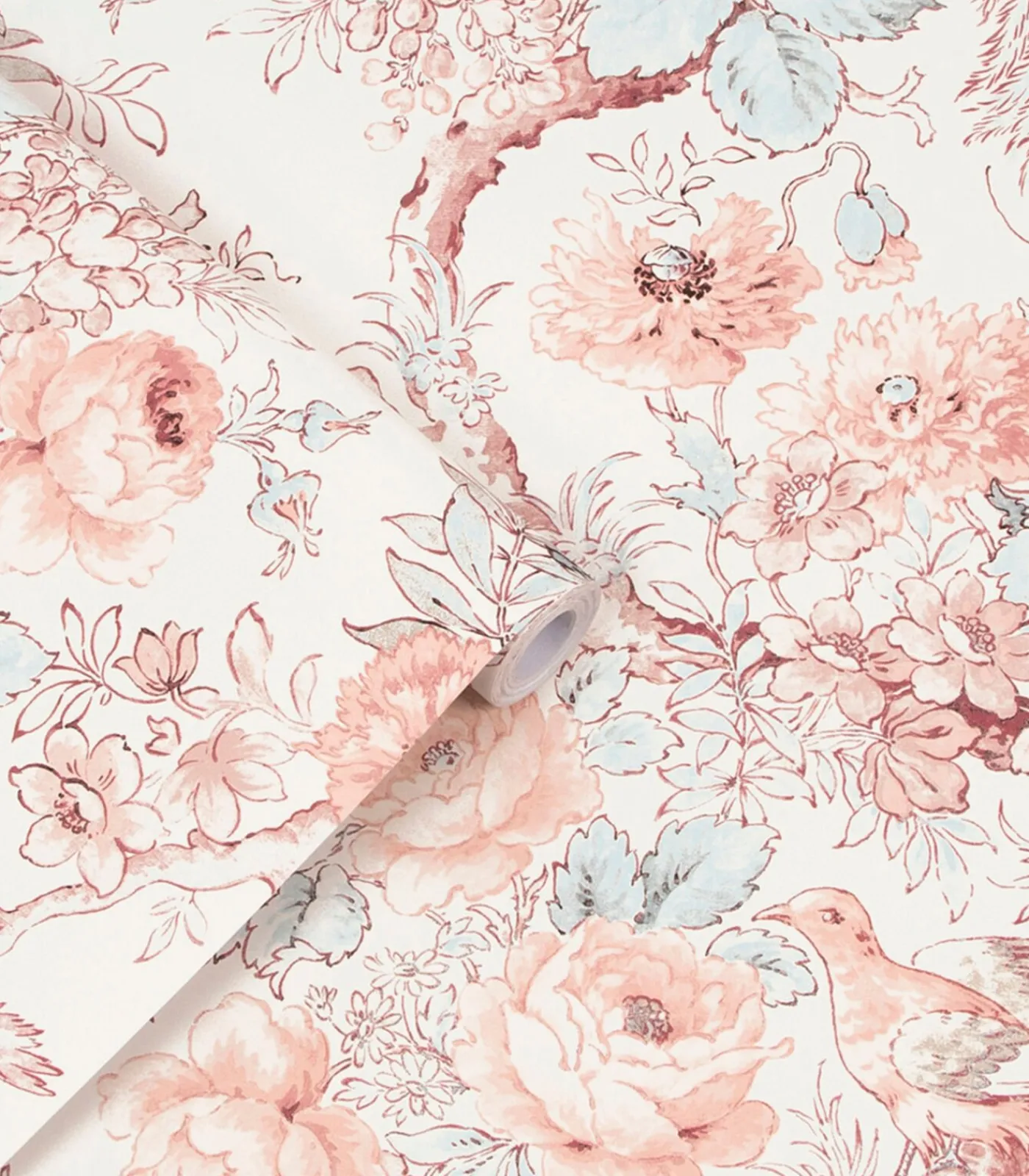 Sale Vliesbehang Birtle | Roze | Vogels & Wanddecoratie