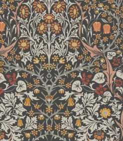 Outlet Vliesbehang Blackthorn Charcoal & Burnt Wanddecoratie