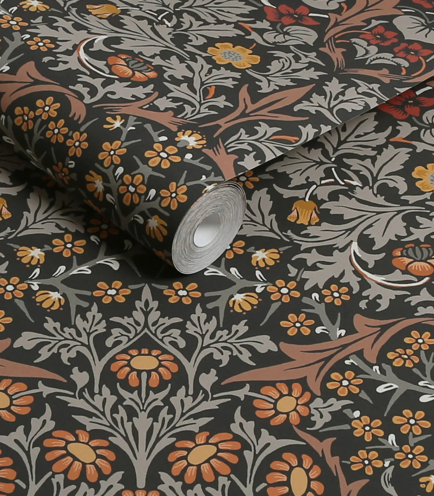 Outlet Vliesbehang Blackthorn Charcoal & Burnt Wanddecoratie