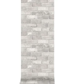 Clearance Vliesbehang Bricks Light Grey Lichtgrijs Wanddecoratie