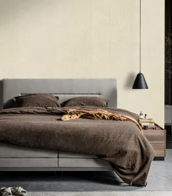 New Vliesbehang Broom bow flax Wanddecoratie