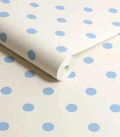 Outlet Vliesbehang Button Spot Blue Wanddecoratie