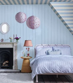 Best Vliesbehang Canopy Stripe Blue Wanddecoratie