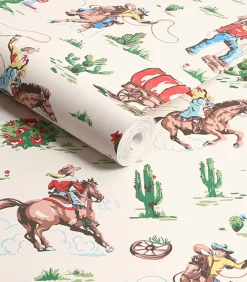 Sale Vliesbehang Cowgirls Multi Wanddecoratie