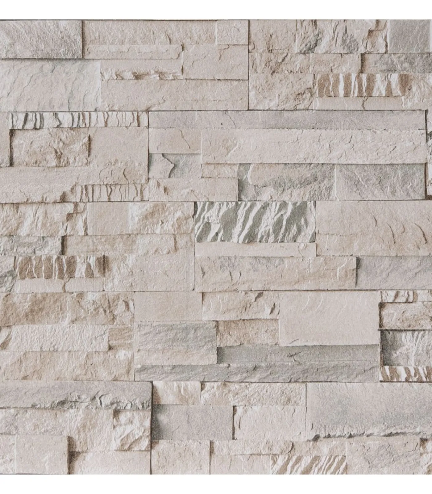 Sale Vliesbehang 3D steen-look 10x0,53 m grijs en beige Decoratie