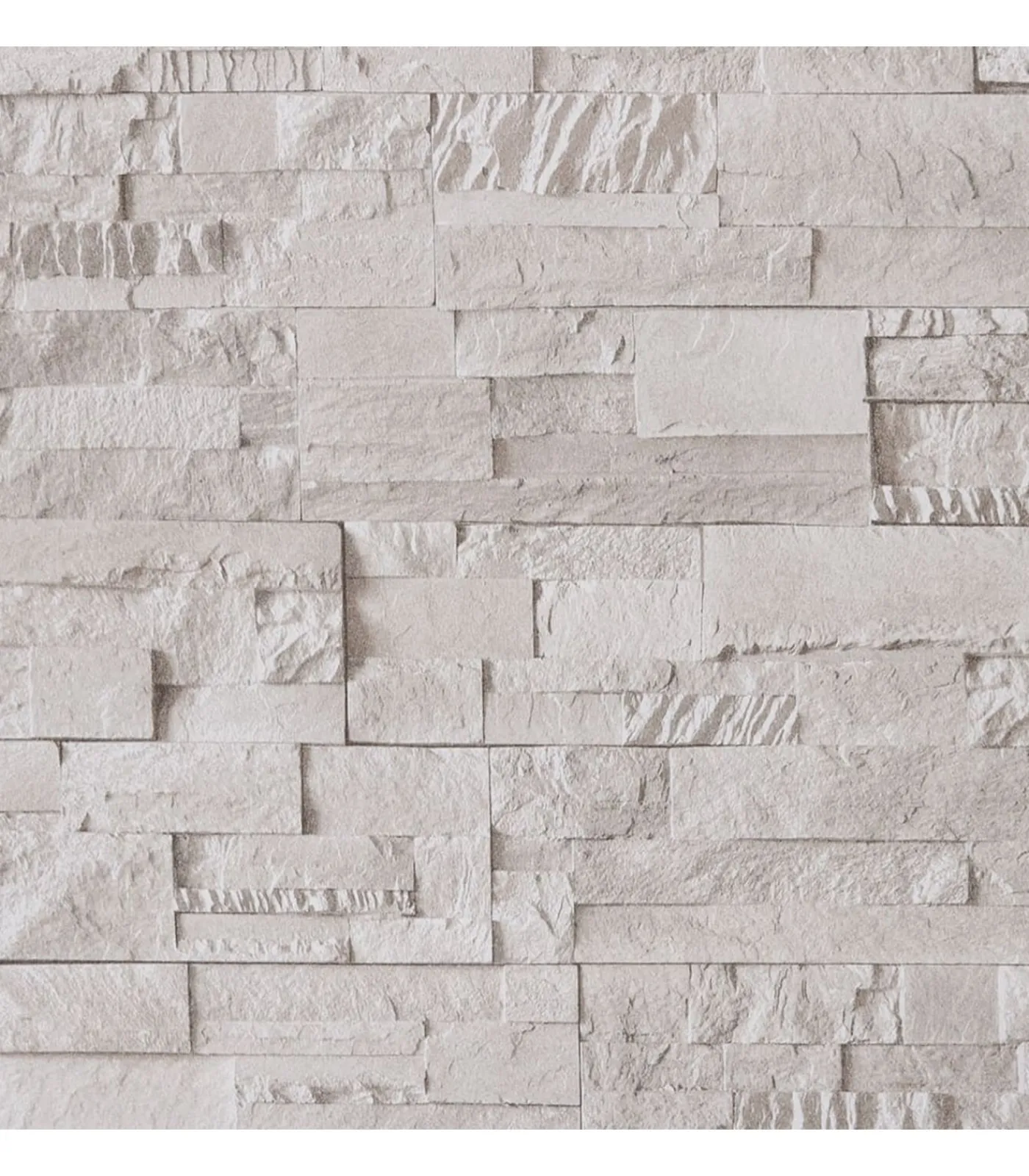 New Vliesbehang 3D steen-look 10x0,53 m crèmekleurig Decoratie