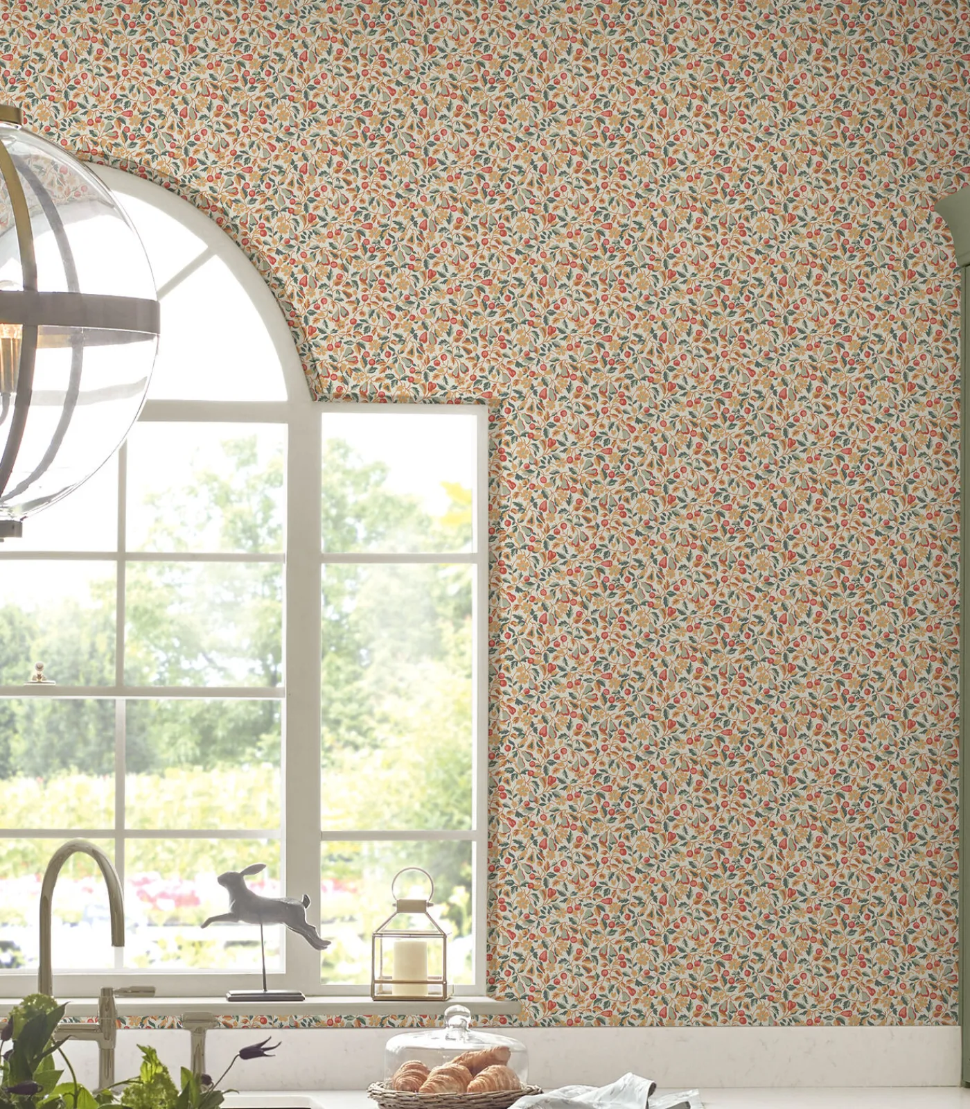 Sale Vliesbehang Devons Grove Oranje Wanddecoratie