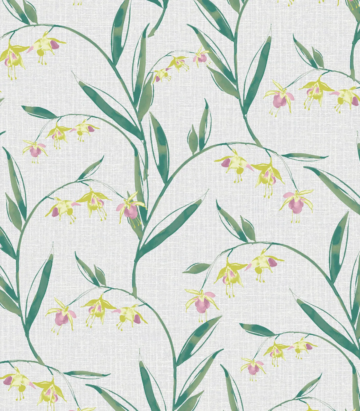 Clearance Vliesbehang Fulwell Fuchsia Grijs Wanddecoratie