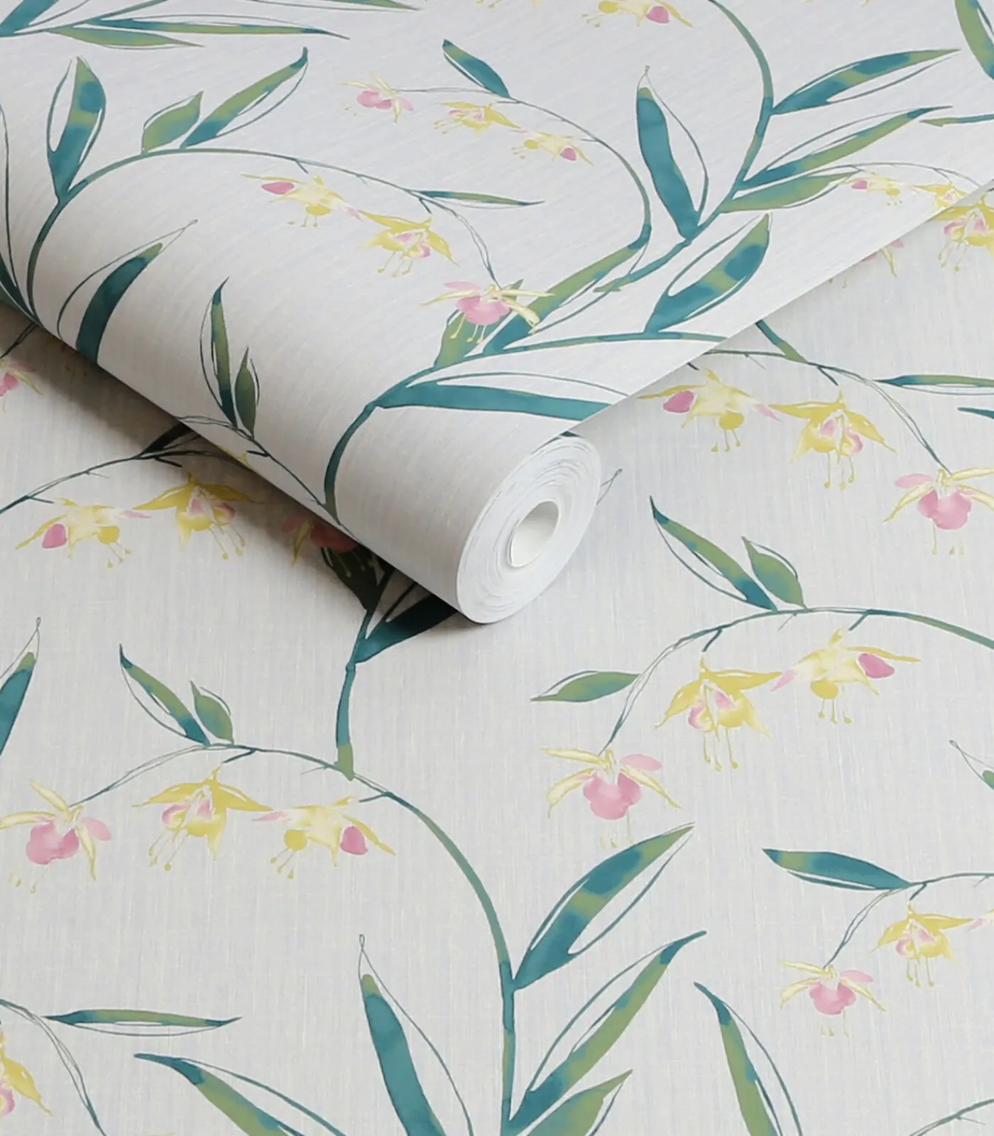 Clearance Vliesbehang Fulwell Fuchsia Grijs Wanddecoratie