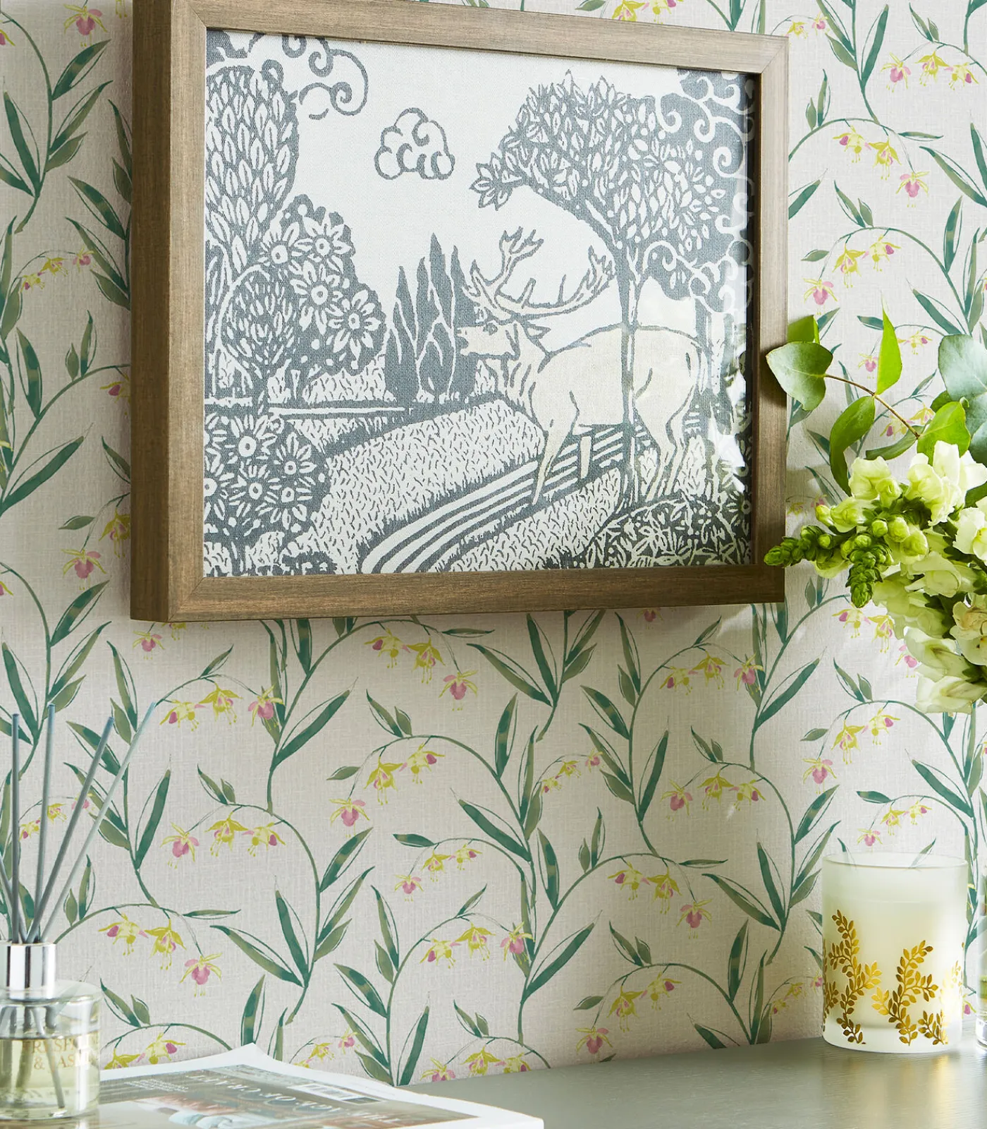 Clearance Vliesbehang Fulwell Fuchsia Grijs Wanddecoratie