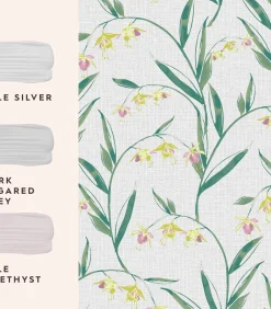 Clearance Vliesbehang Fulwell Fuchsia Grijs Wanddecoratie