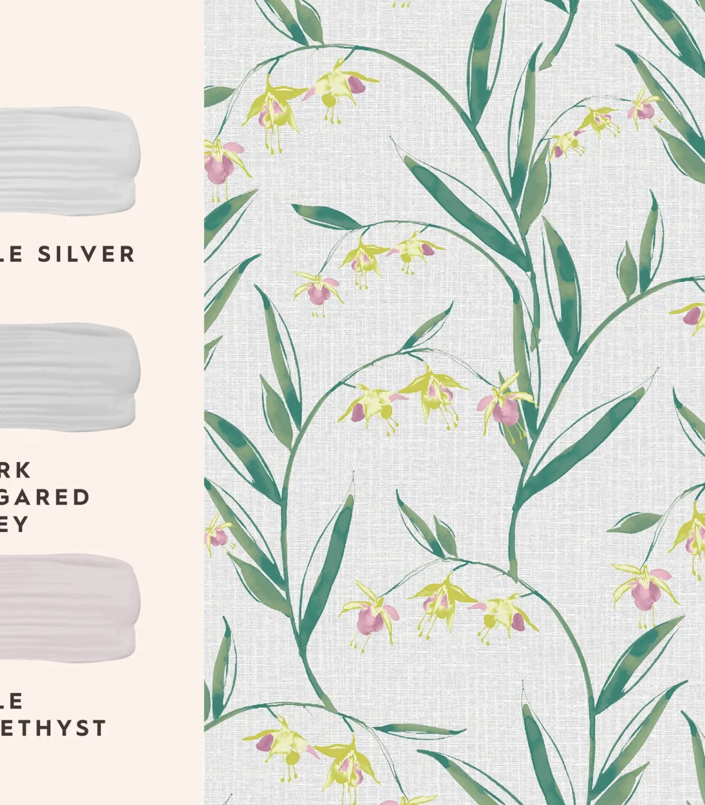 Clearance Vliesbehang Fulwell Fuchsia Grijs Wanddecoratie