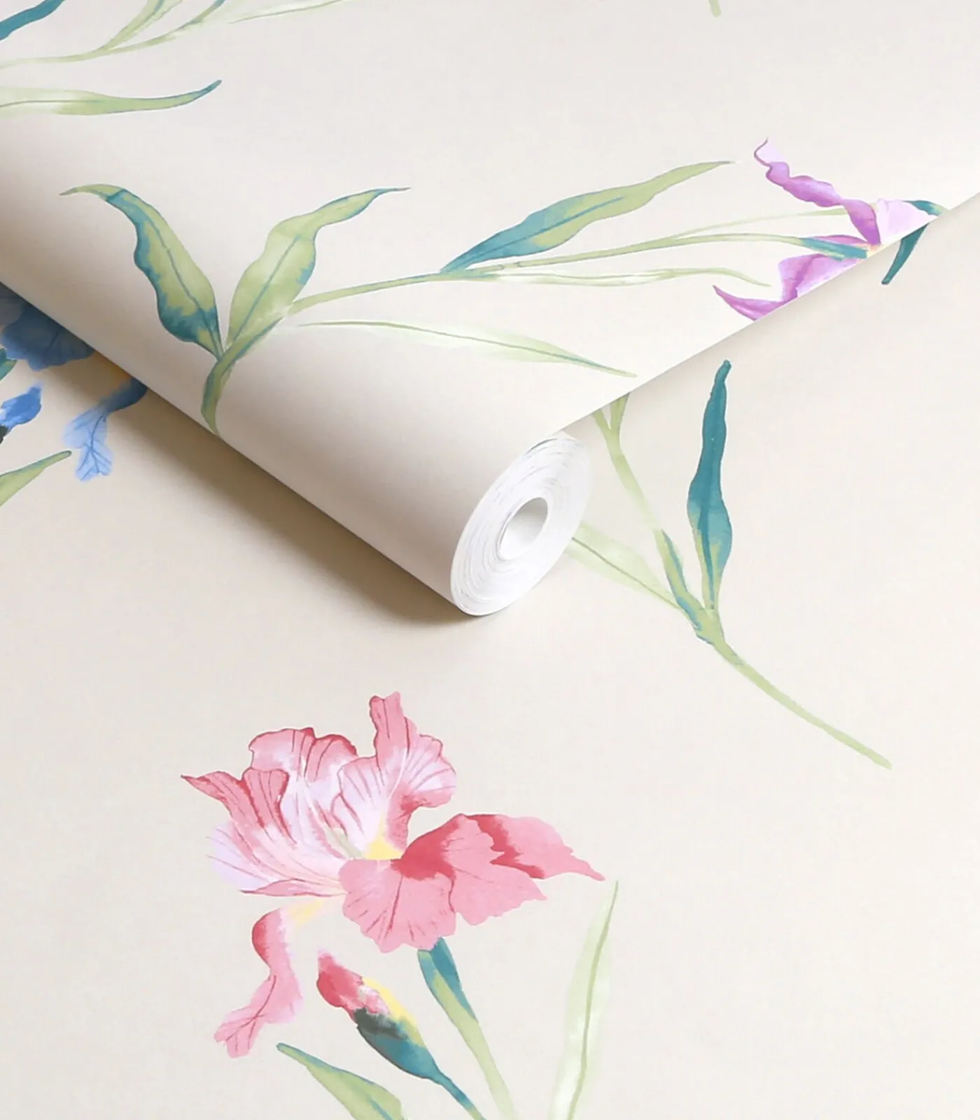 Clearance Vliesbehang Hawling Irises Naturel Wanddecoratie