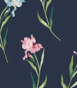 Hot Vliesbehang Hawling Irises Wanddecoratie