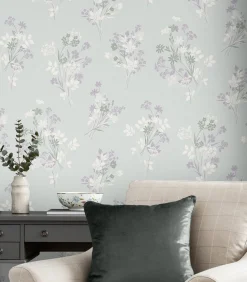 Discount Vliesbehang Igerna Pale Duck Egg Blue| Wanddecoratie