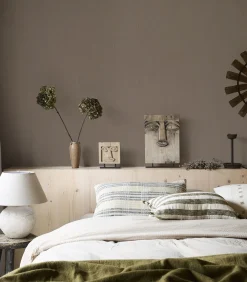 New Vliesbehang linnen gold soft clay Wanddecoratie