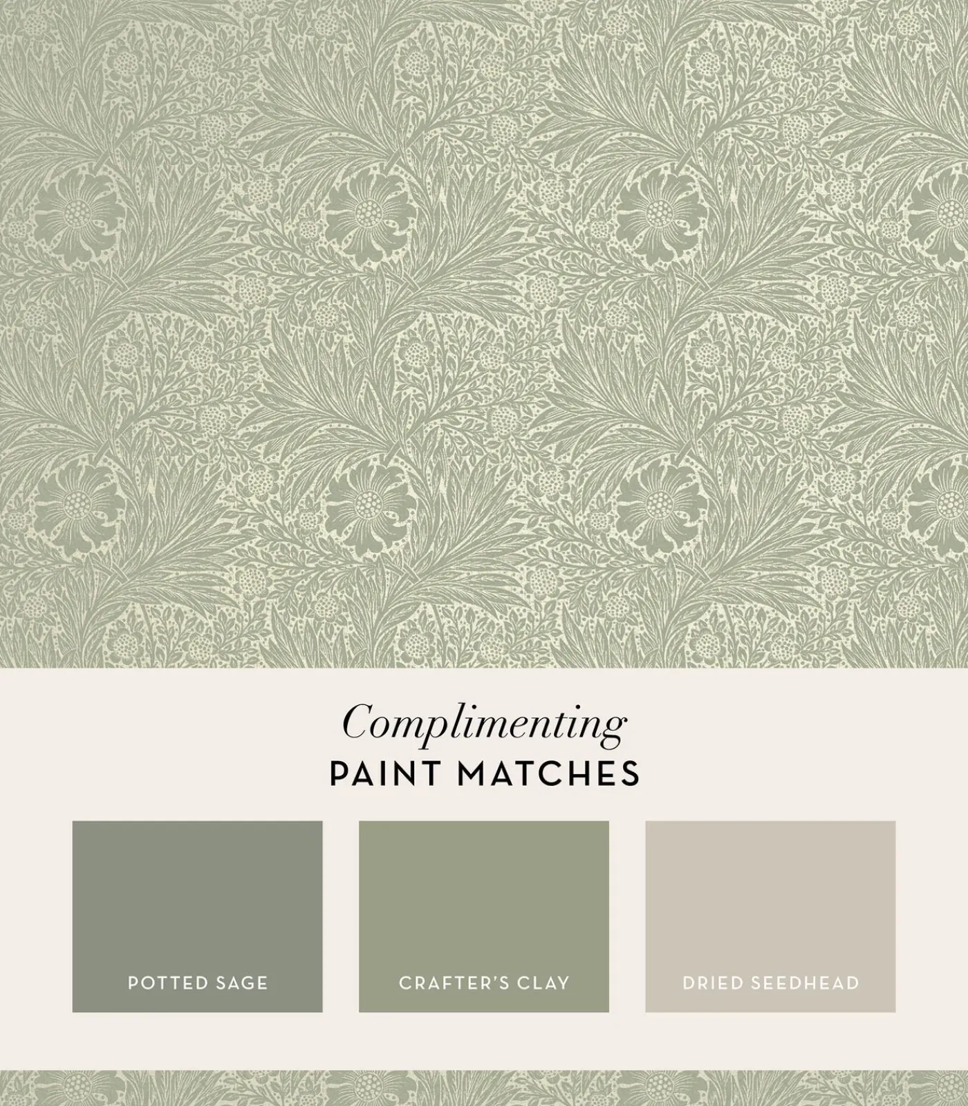 Sale Vliesbehang Marigold Fibrous Sage Wanddecoratie