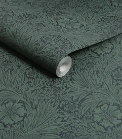 Vliesbehang Marigold Fibrous Green Wanddecoratie