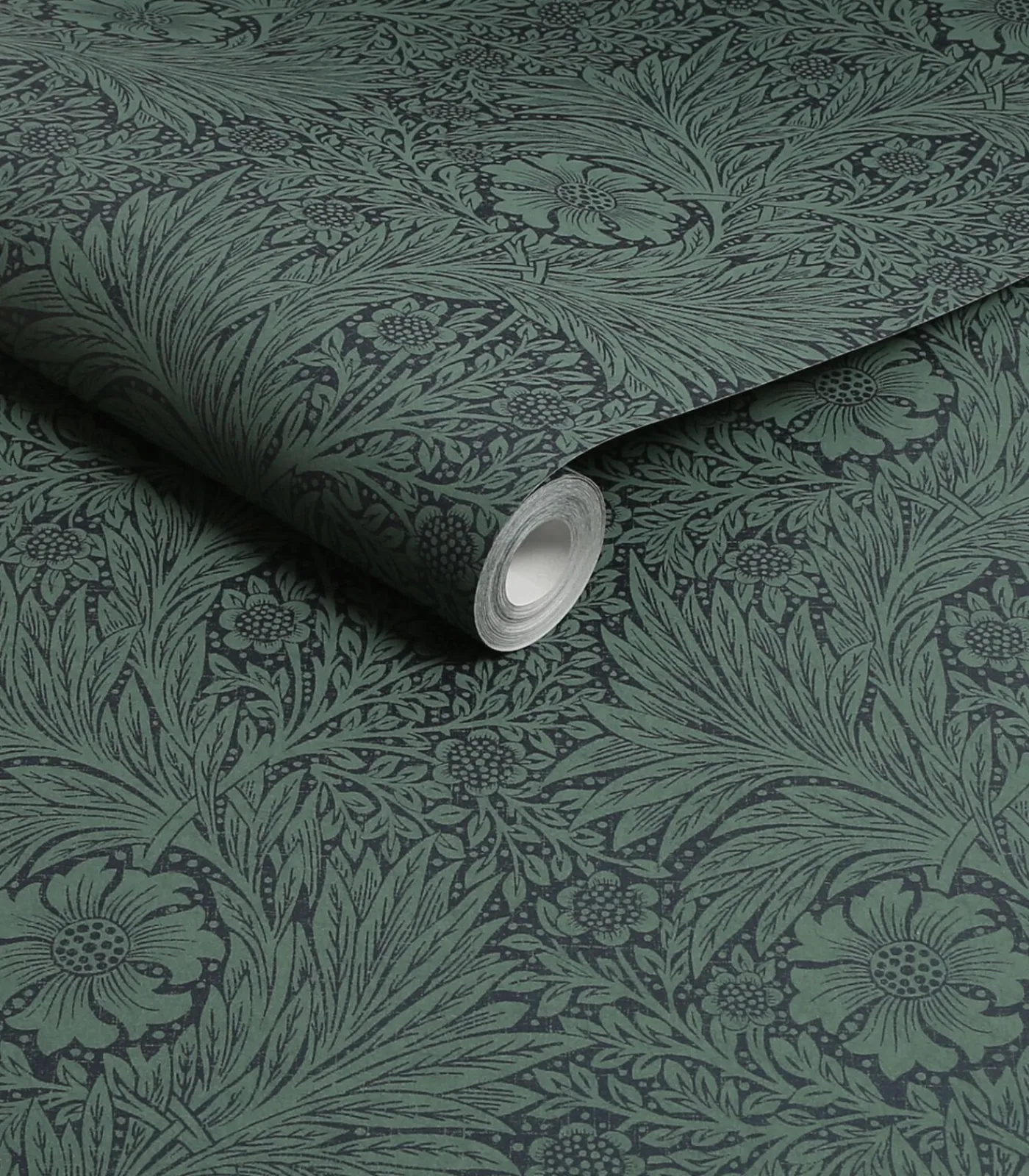 Vliesbehang Marigold Fibrous Green Wanddecoratie