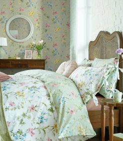 Best Vliesbehang Poppy Meadow Groen Wanddecoratie