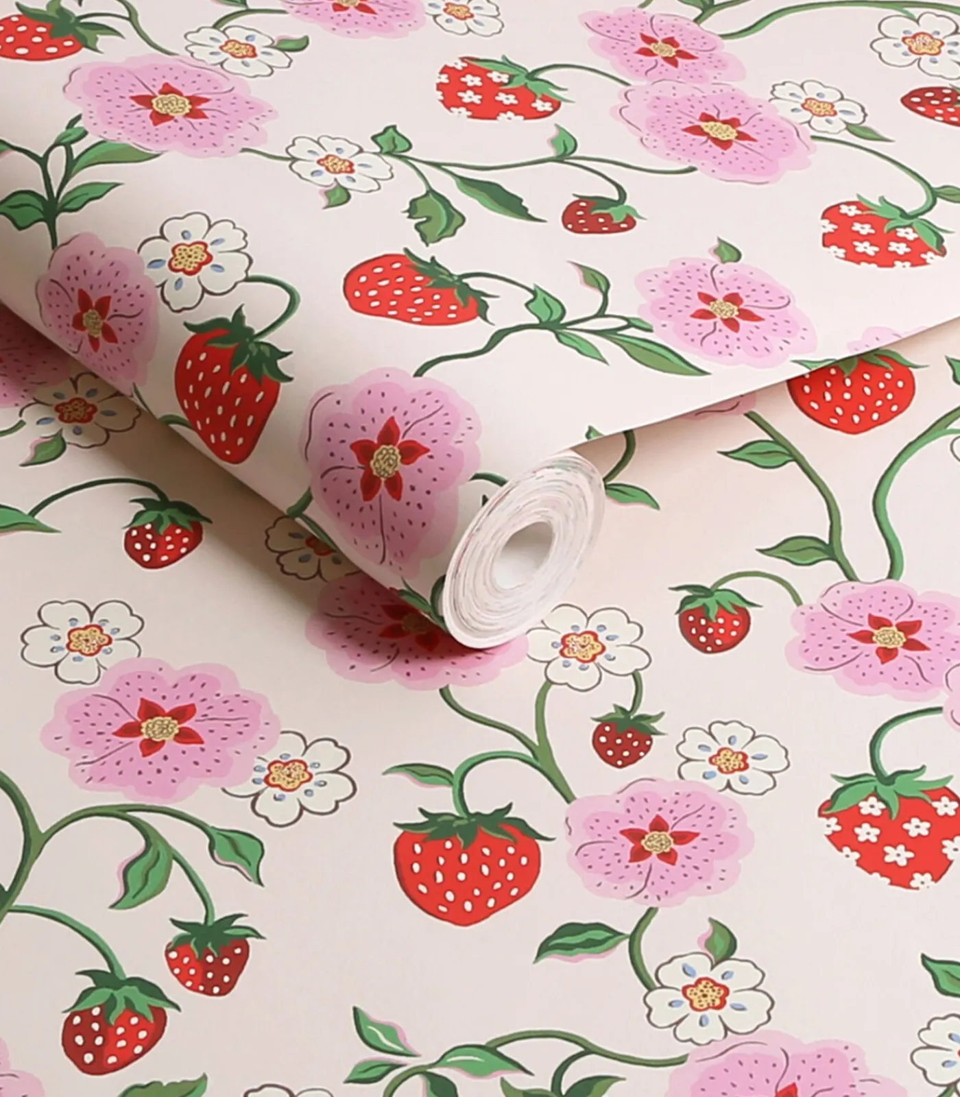 Discount Vliesbehang Strawberry Spring Wanddecoratie