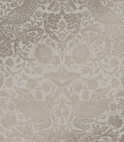 Online Vliesbehang Strawberry Thief Fibrous Wanddecoratie