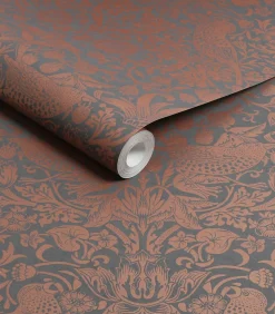 New Vliesbehang Strawberry Thief Fibrous Wanddecoratie