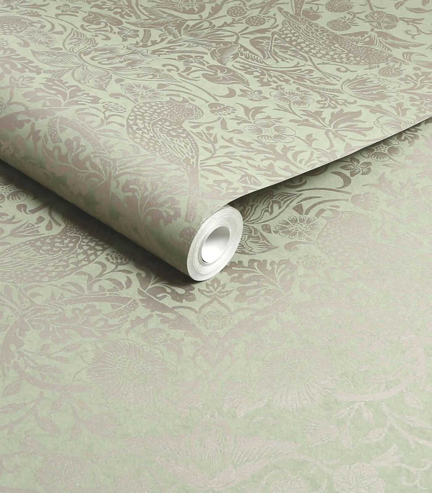 Vliesbehang Strawberry Thief Fibrous Wanddecoratie