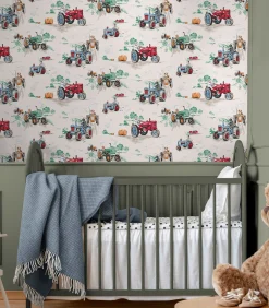 Sale Vliesbehang Tractor Multi Wanddecoratie