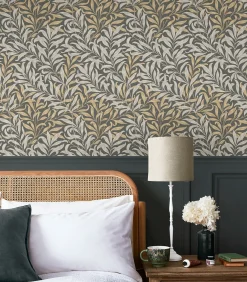 Outlet Vliesbehang Willow Bough Charcoal Wanddecoratie