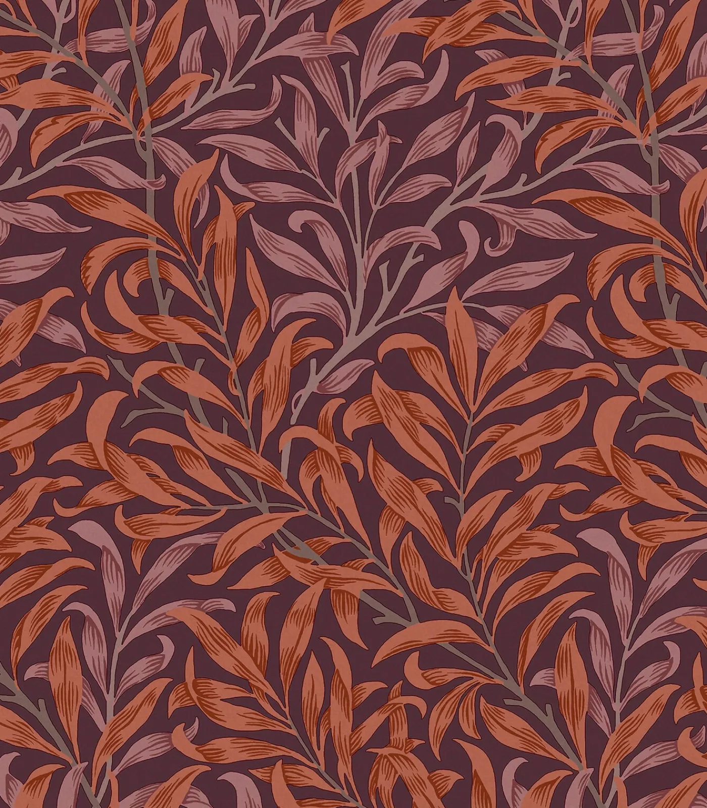 Vliesbehang Willow Bough Plum Wanddecoratie