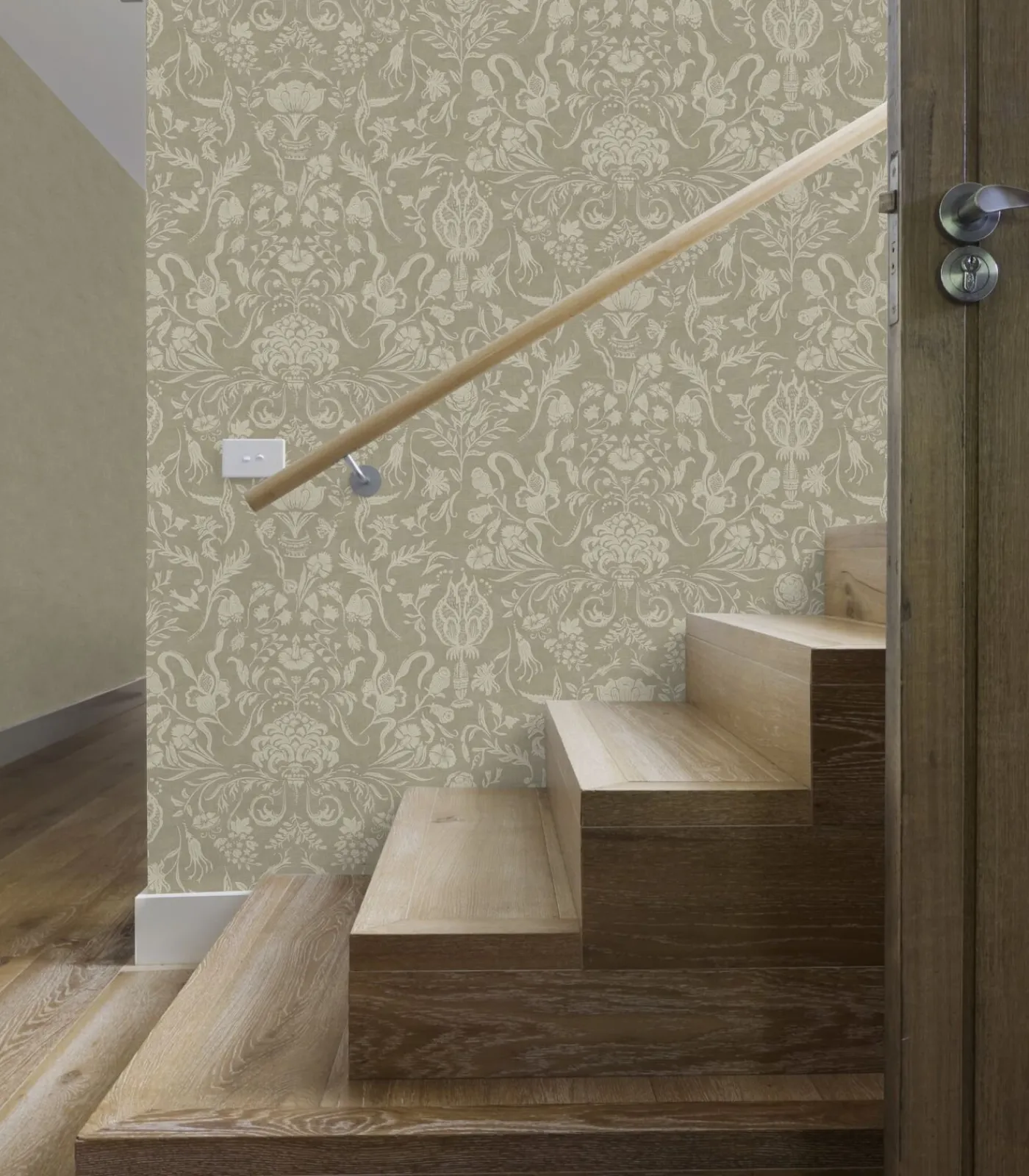 Best Vliestapete Knigsdamast Braun Wanddecoratie