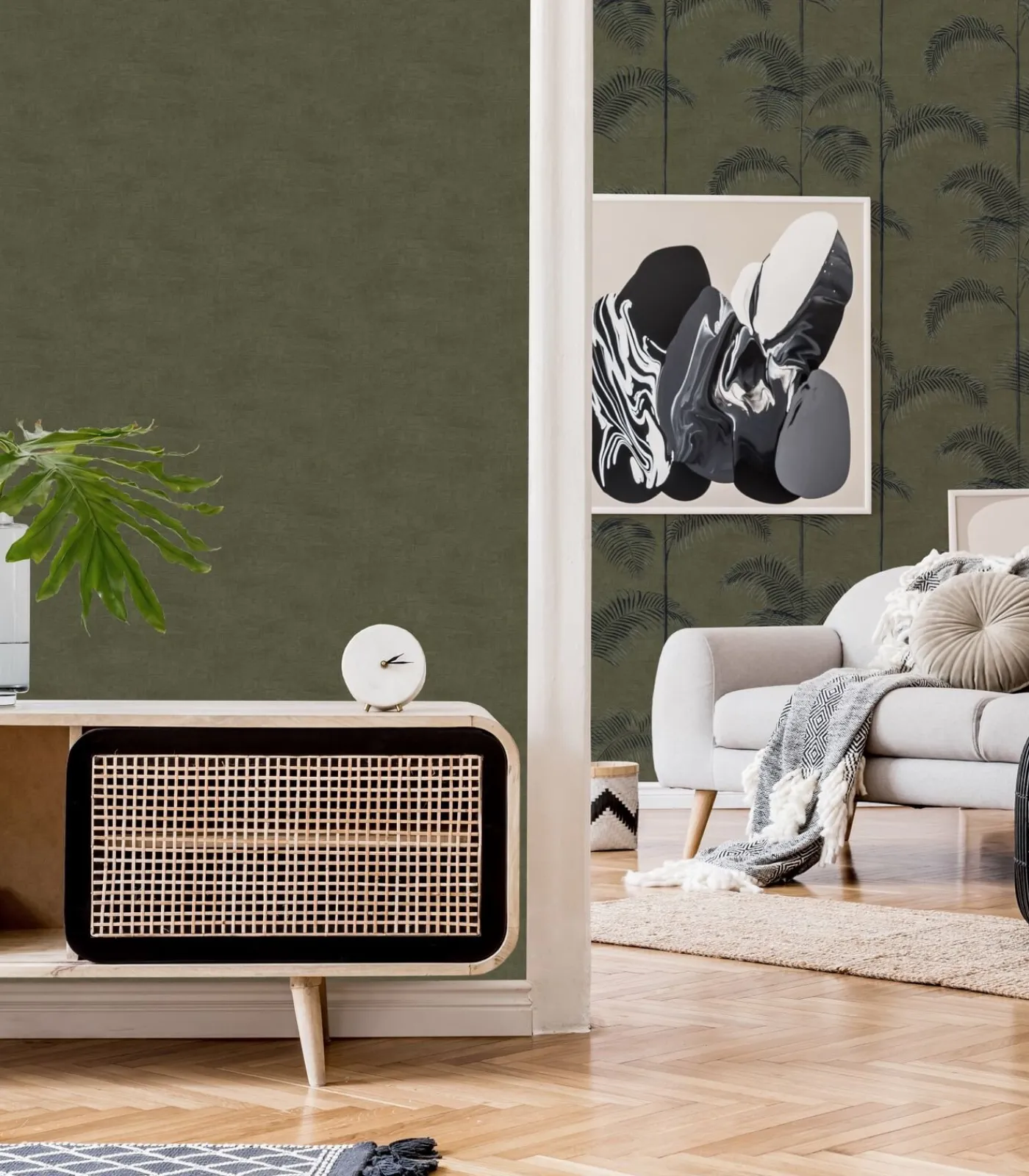 Best Vliestapete Palme deluxe Grn Wanddecoratie