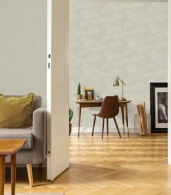 Vliestapete Palme deluxe Beige Wanddecoratie