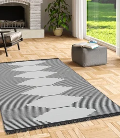 Outlet Vloerkleed Dubbelzijdig Ethno Kelim Trend Tapijten